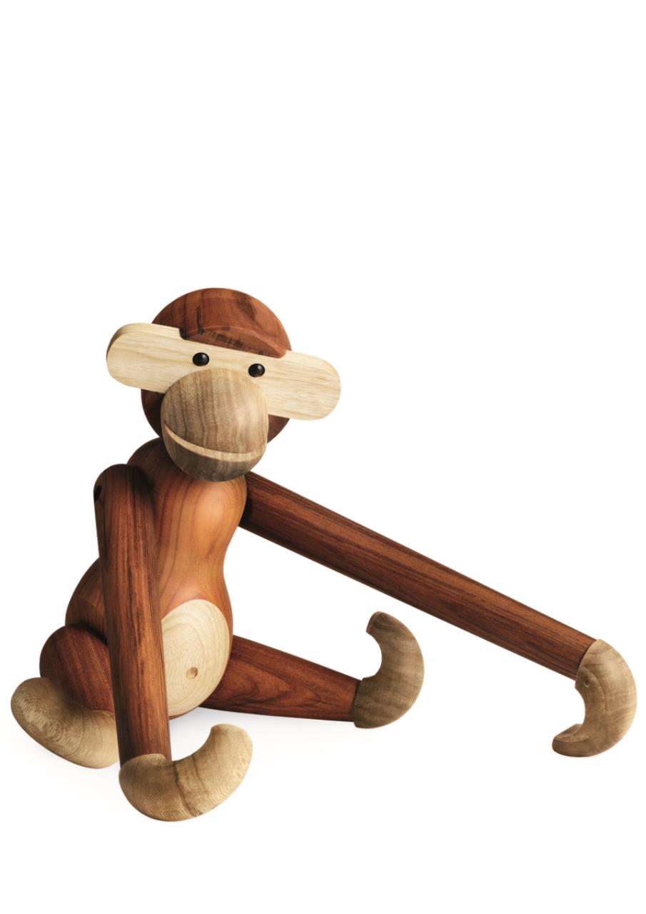 Affe gross, 47cm, Teak/Limba