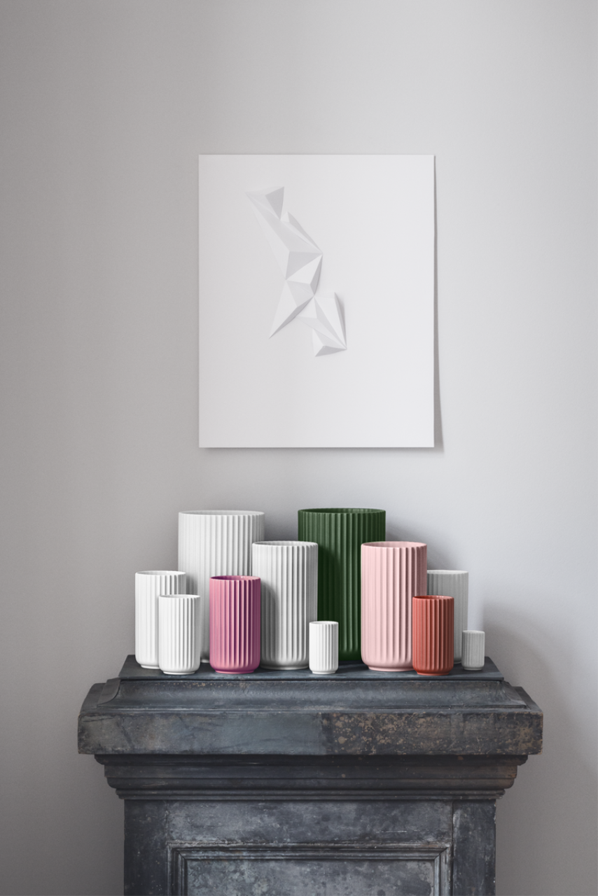 Lyngby Vase, 31cm, Dunkelgrün