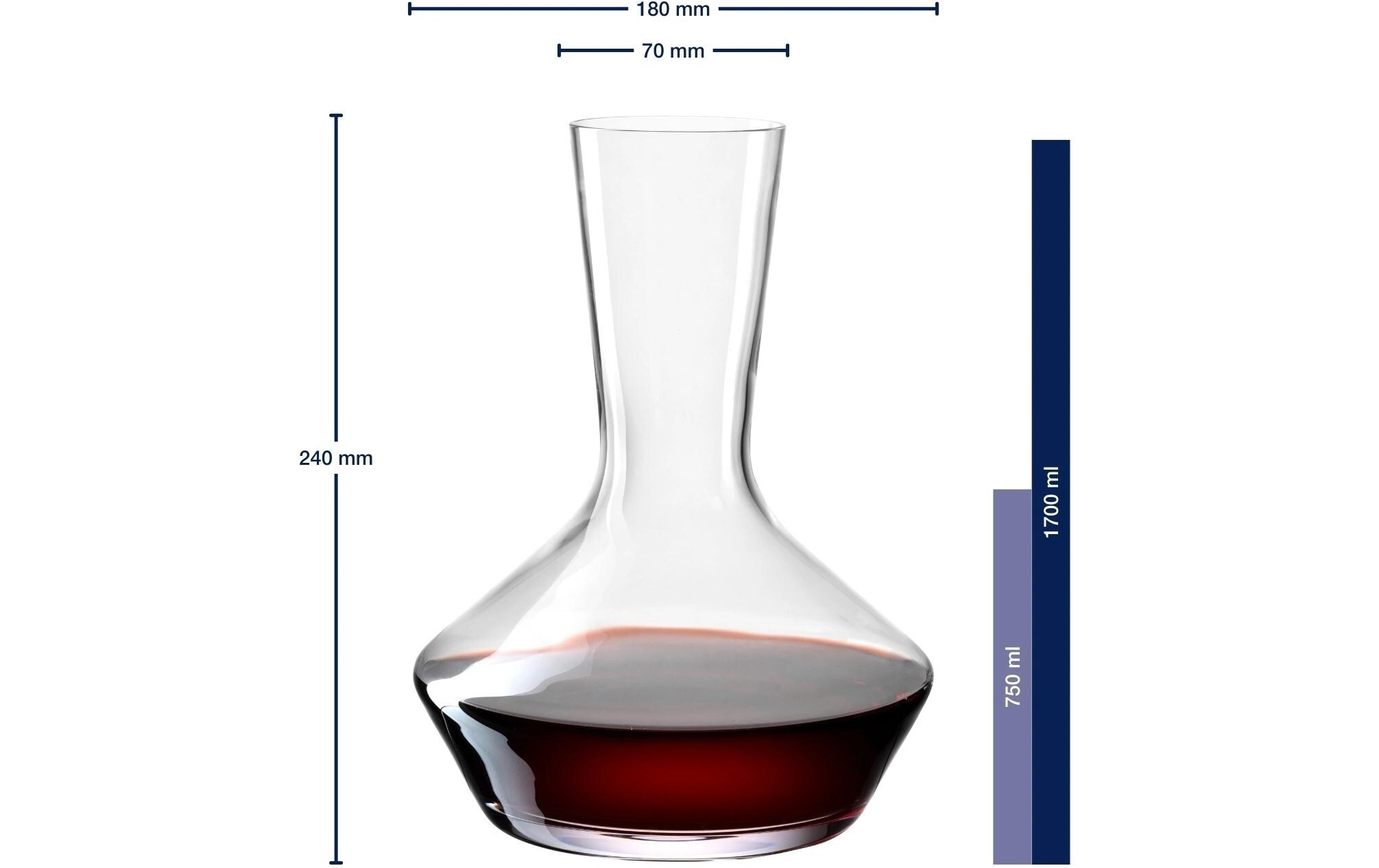 GK/Decanter 0,75l Puccini Glas, Töpferei, Schnaps, Roter Wein