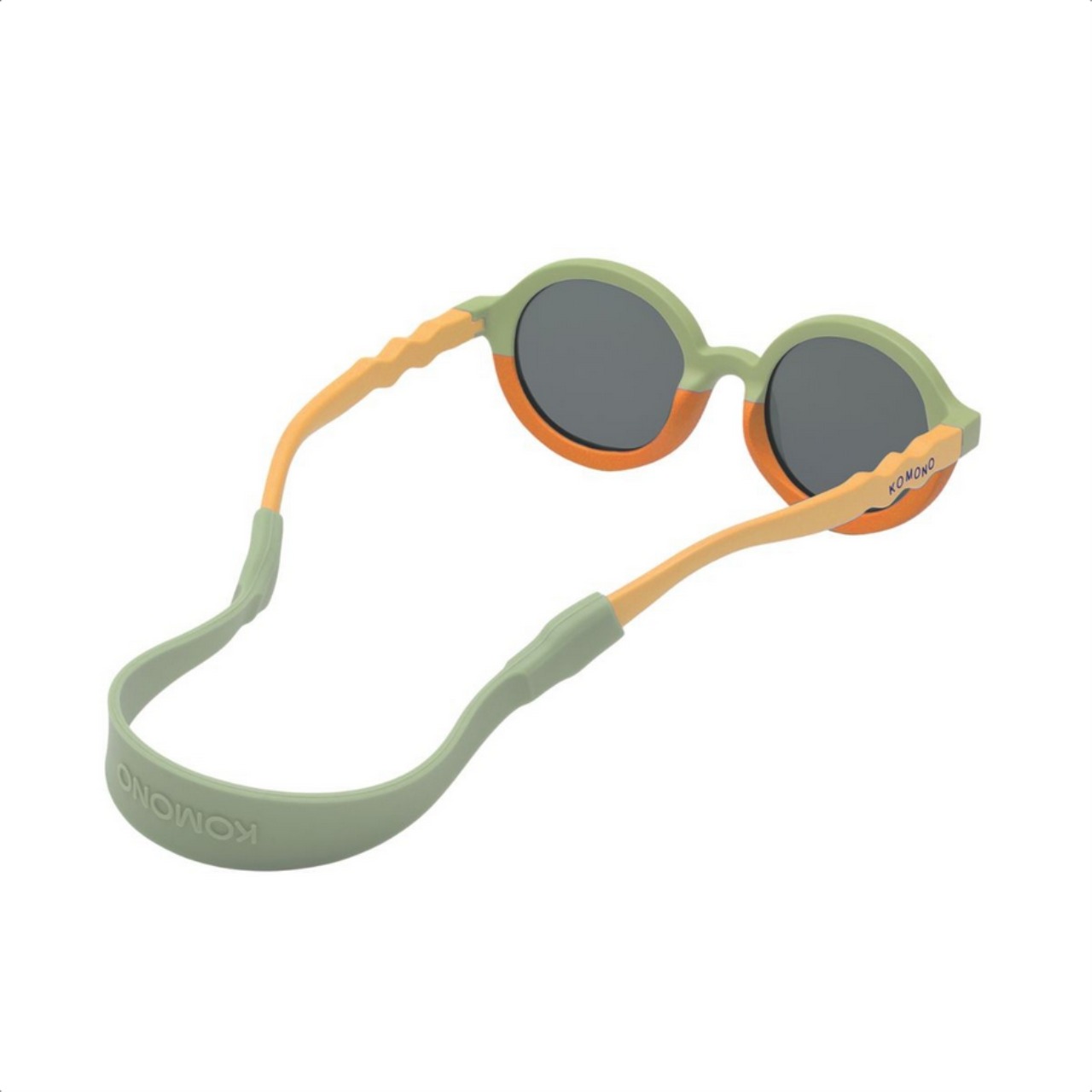 Sunglasses, Runde Brille, Bunte Rahmen, Orange Grün, Kein Nasensteg