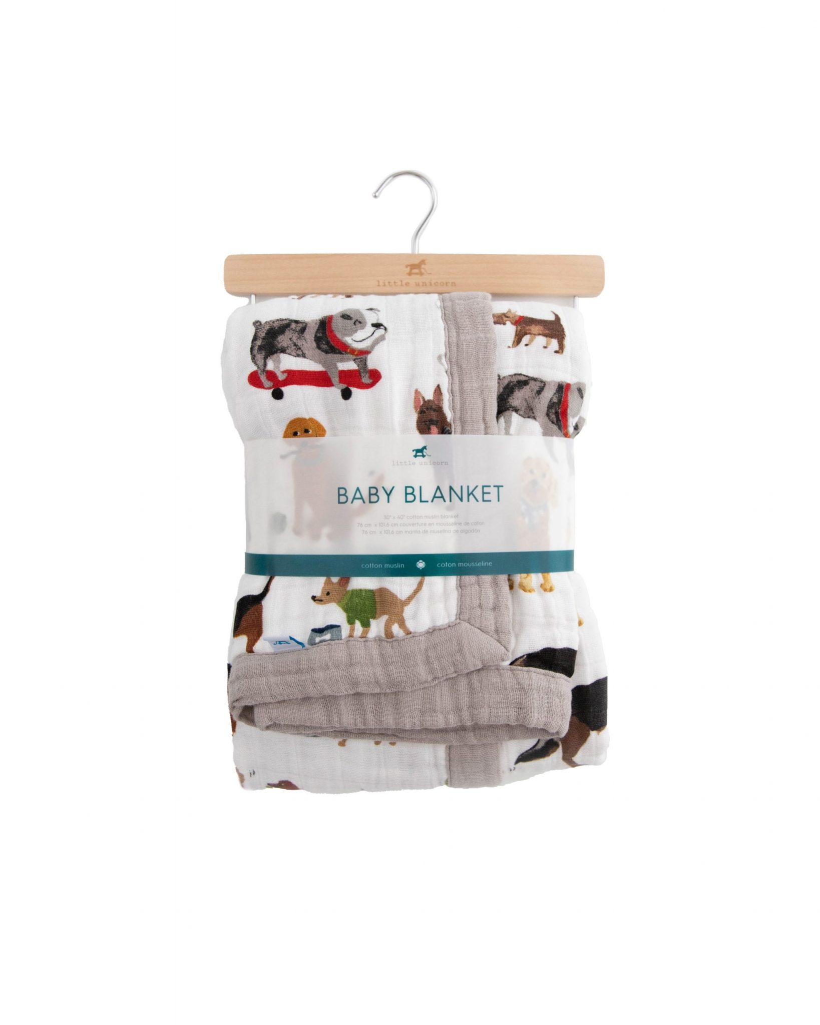 Cotton Muslin Baby Blanket - Woof