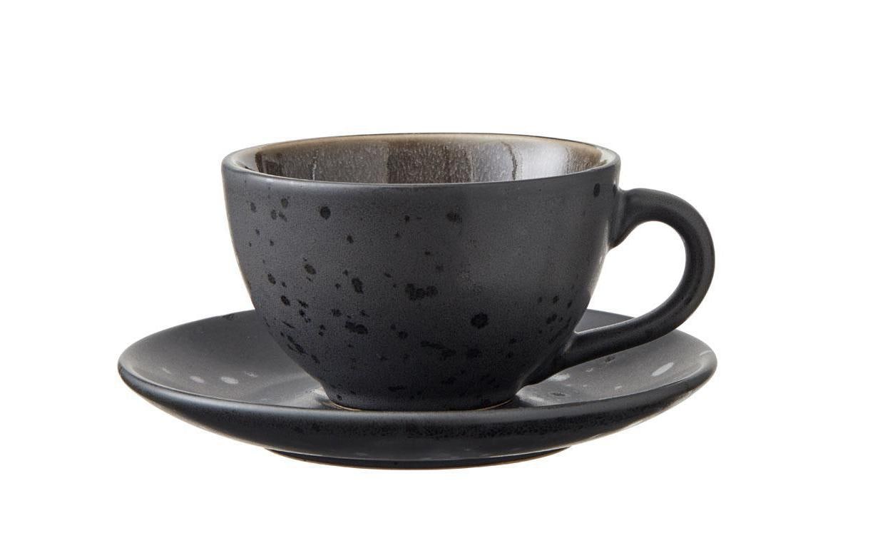 Tasse, Kaffeetasse, Steingut, Schwarz, Einfaches Design