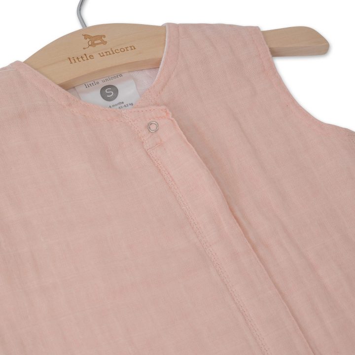 Cotton Muslin Sleeping Bag Gr. S - Rose Petal