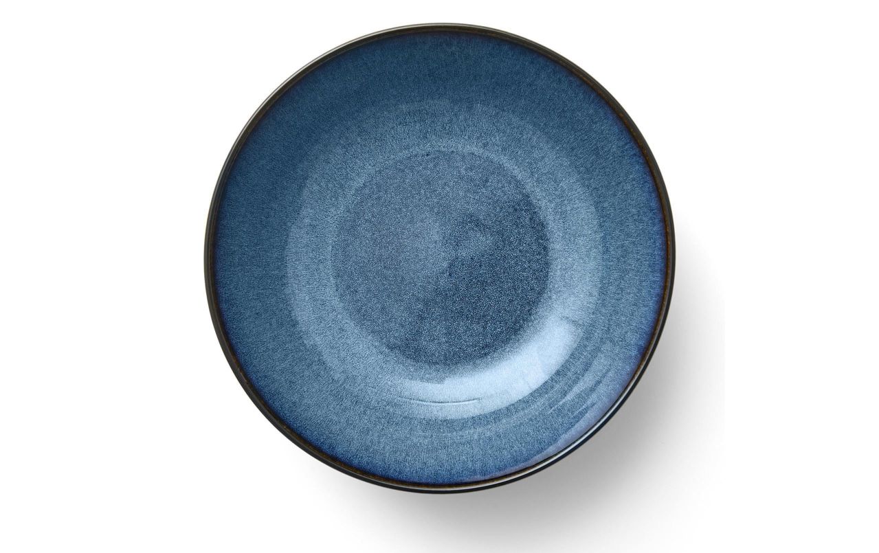 Teller, Porzellan, Blau, Keramikteller, Einfarbig