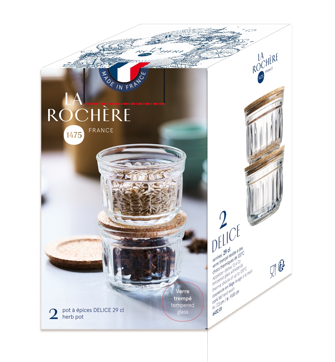 DELICE Verrine-Gläser mit Deckel Set 2 Stck 29cl