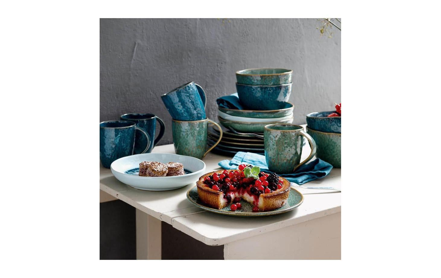 Leonardo Schale Matera 980ml Grün Brunch, Tasse, Präsentation des Essens, Porzellan, Töpferei, Brunch, Tasse, Präsentation des Essens, Porzellan, Töpferei