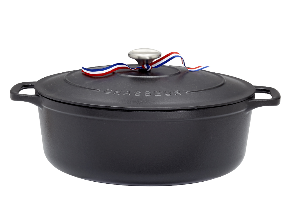 Schmortopf oval schwarz D.29cm