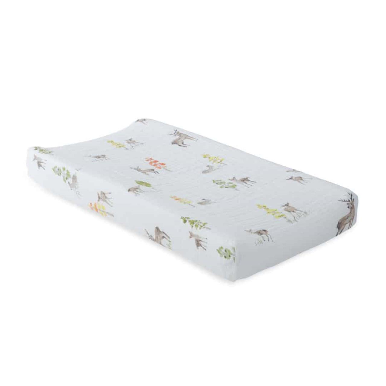 Baumwoll-Muslin Überzug für Wickelunterlage Oh Deer!