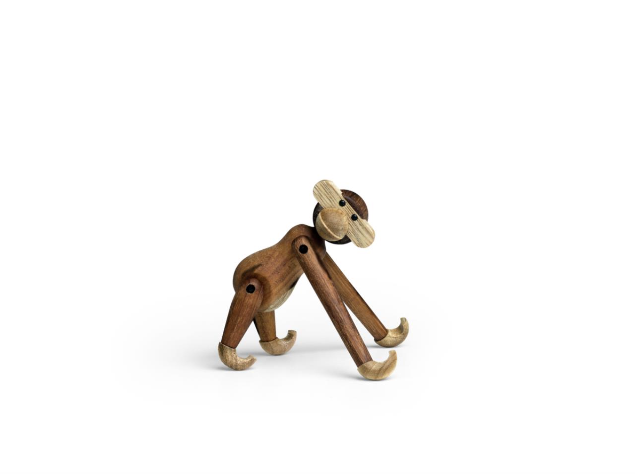Affe mini, 9.5cm, Teak/Limba