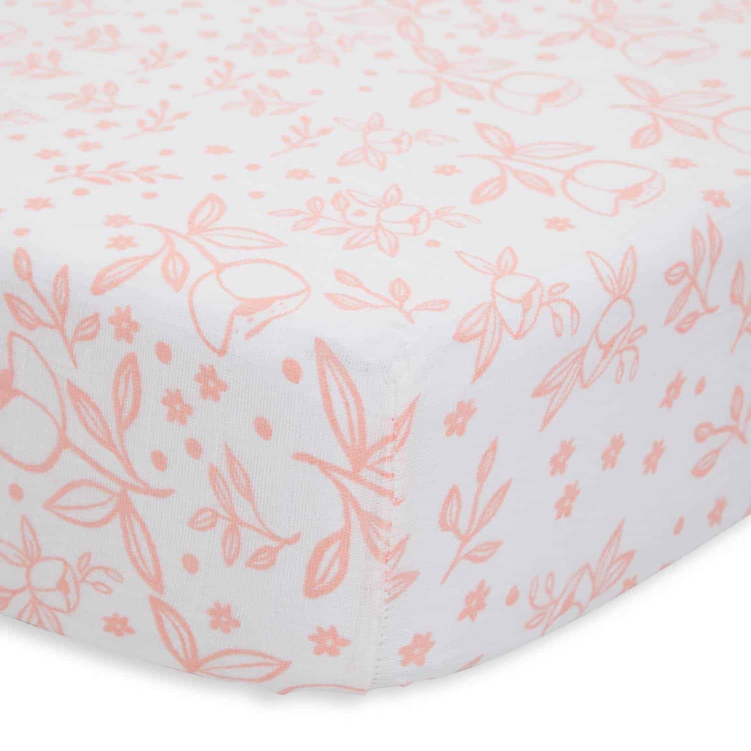 Cotton Muslin Crib Sheet - Garden Rose
