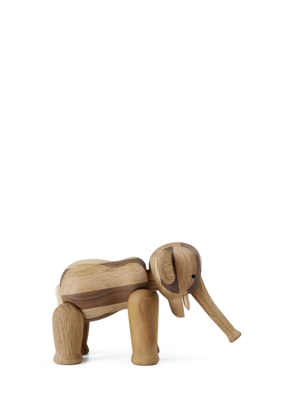 Elefant Reworked Anniversary mini, 9.5cm, gemischtes Holz