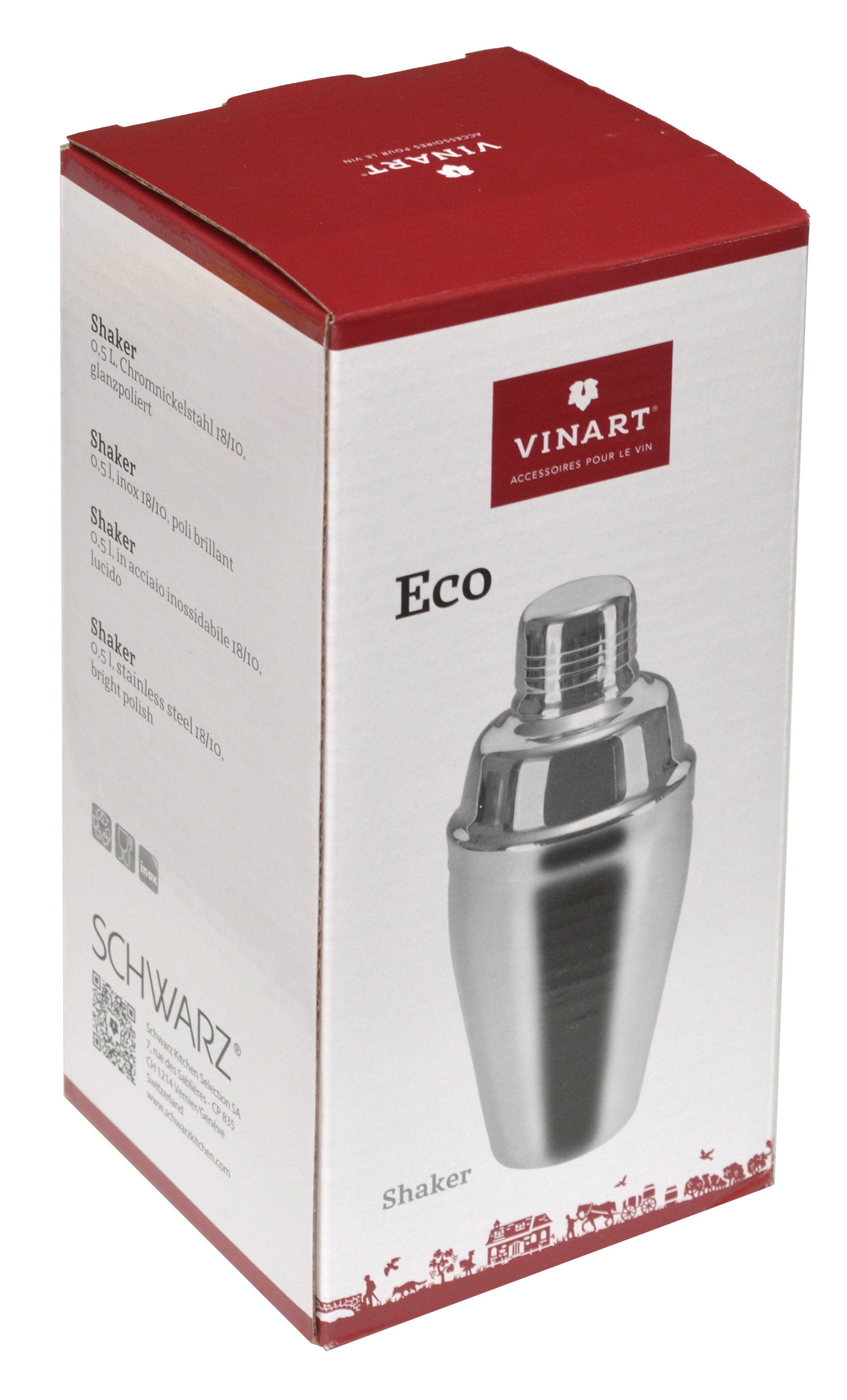 Basic Shaker Edelstahl poliert 50 cl