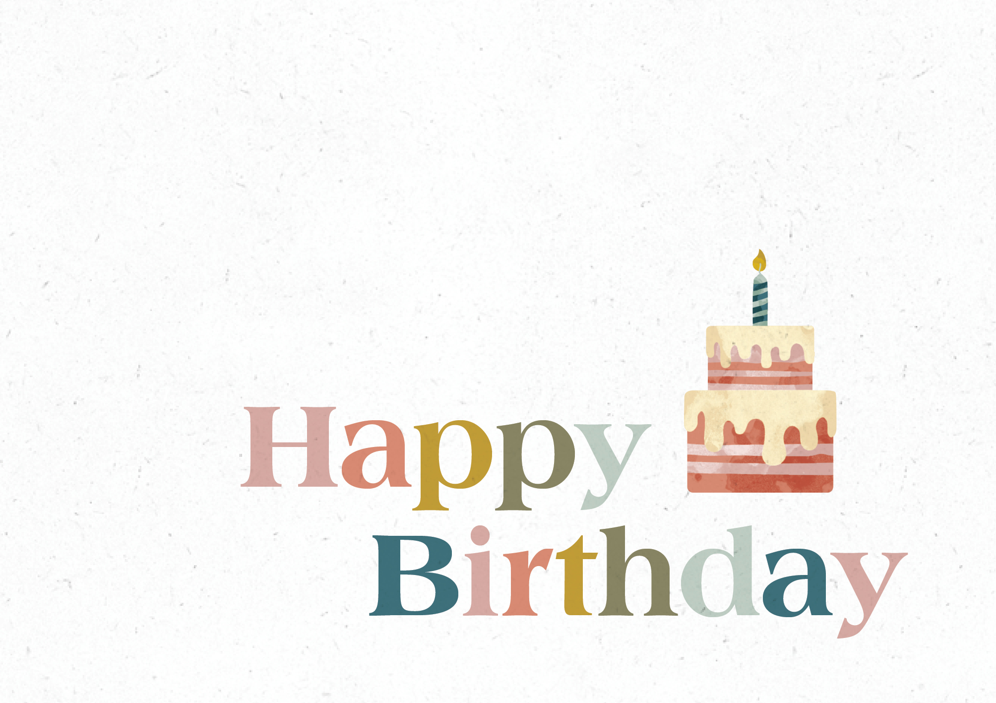 Happy Birthday - Grusskarte mit Torte Happy Birthday - Grusskarte mit Torte