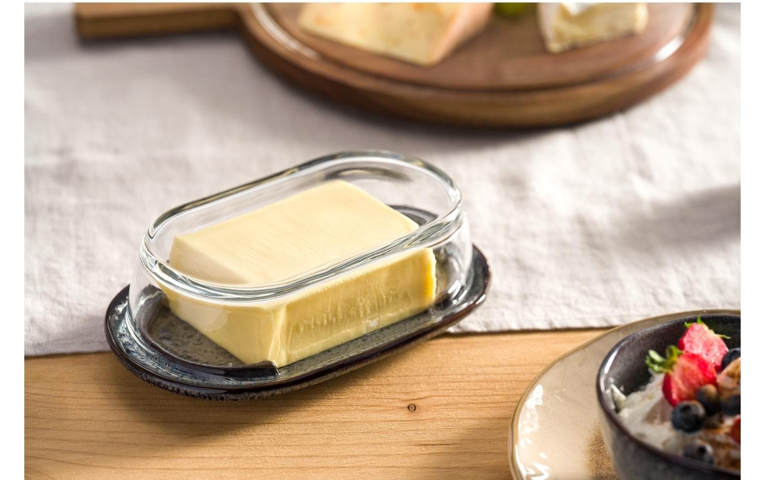 Leonardo Butterdose Matera grau Essen