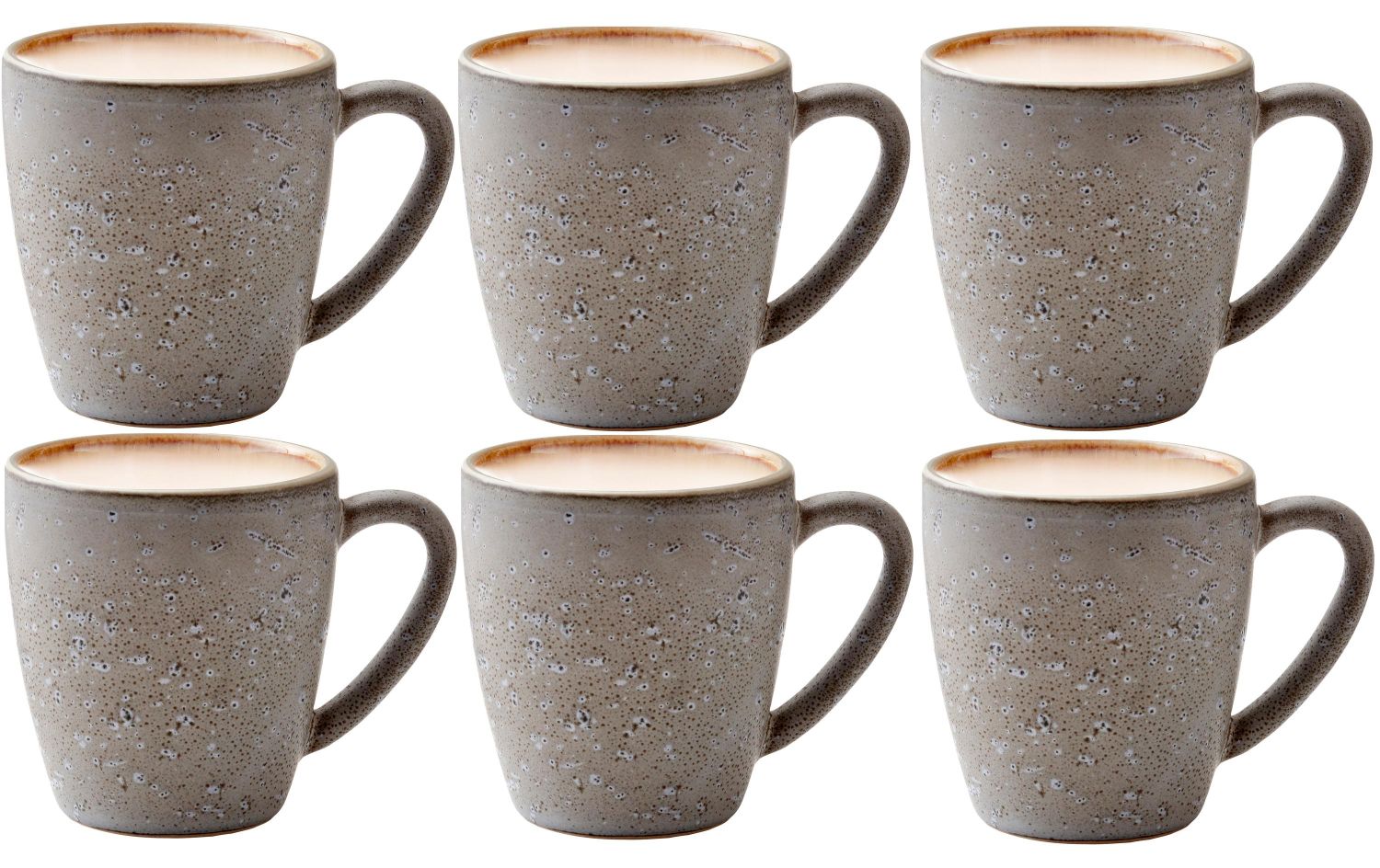 Tassen, Becher, Steinzeug, Speckled, 6er Set