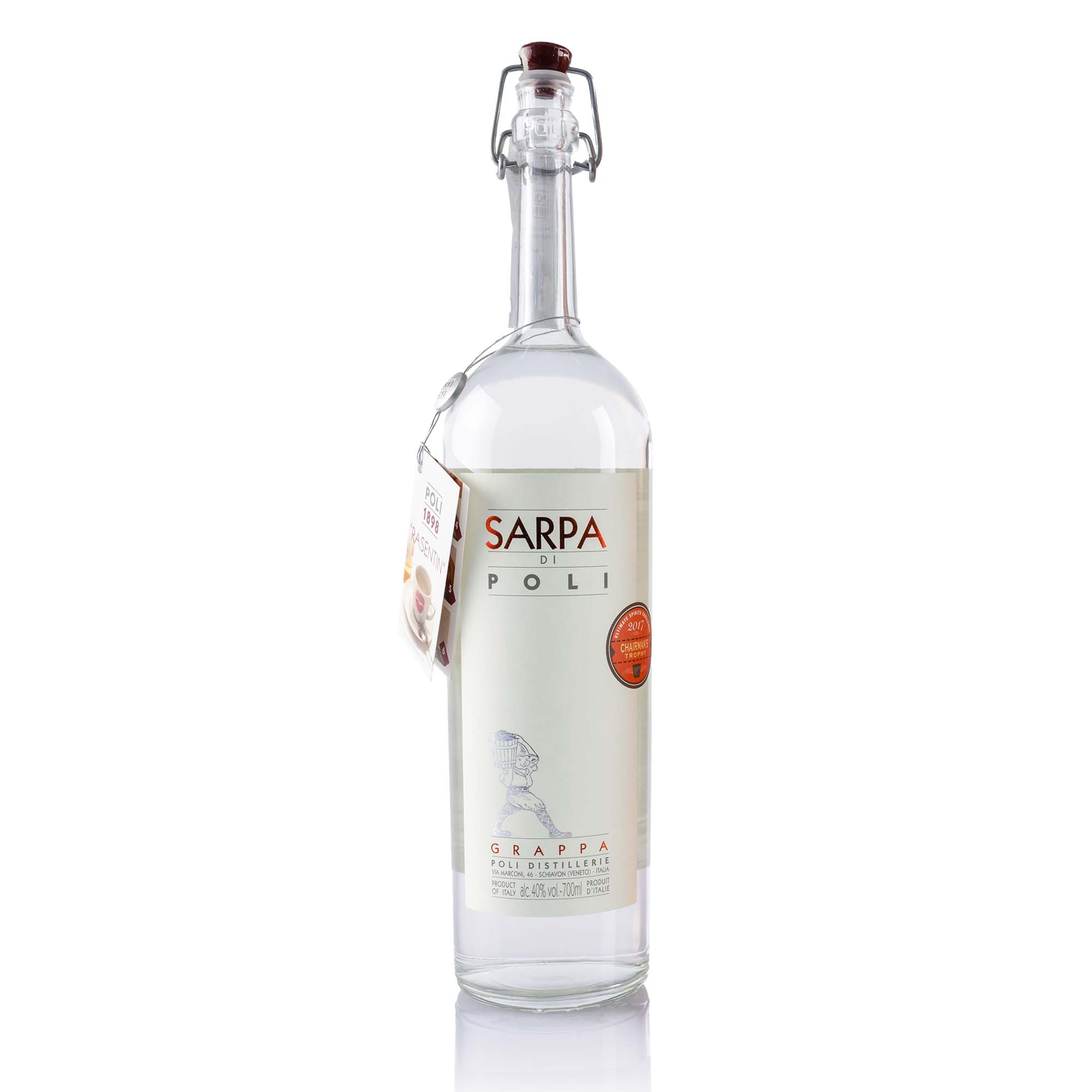 Grappa Sarpa "Bianca" von Poli, 70cl Grappa Sarpa "Bianca" von Poli, 70cl