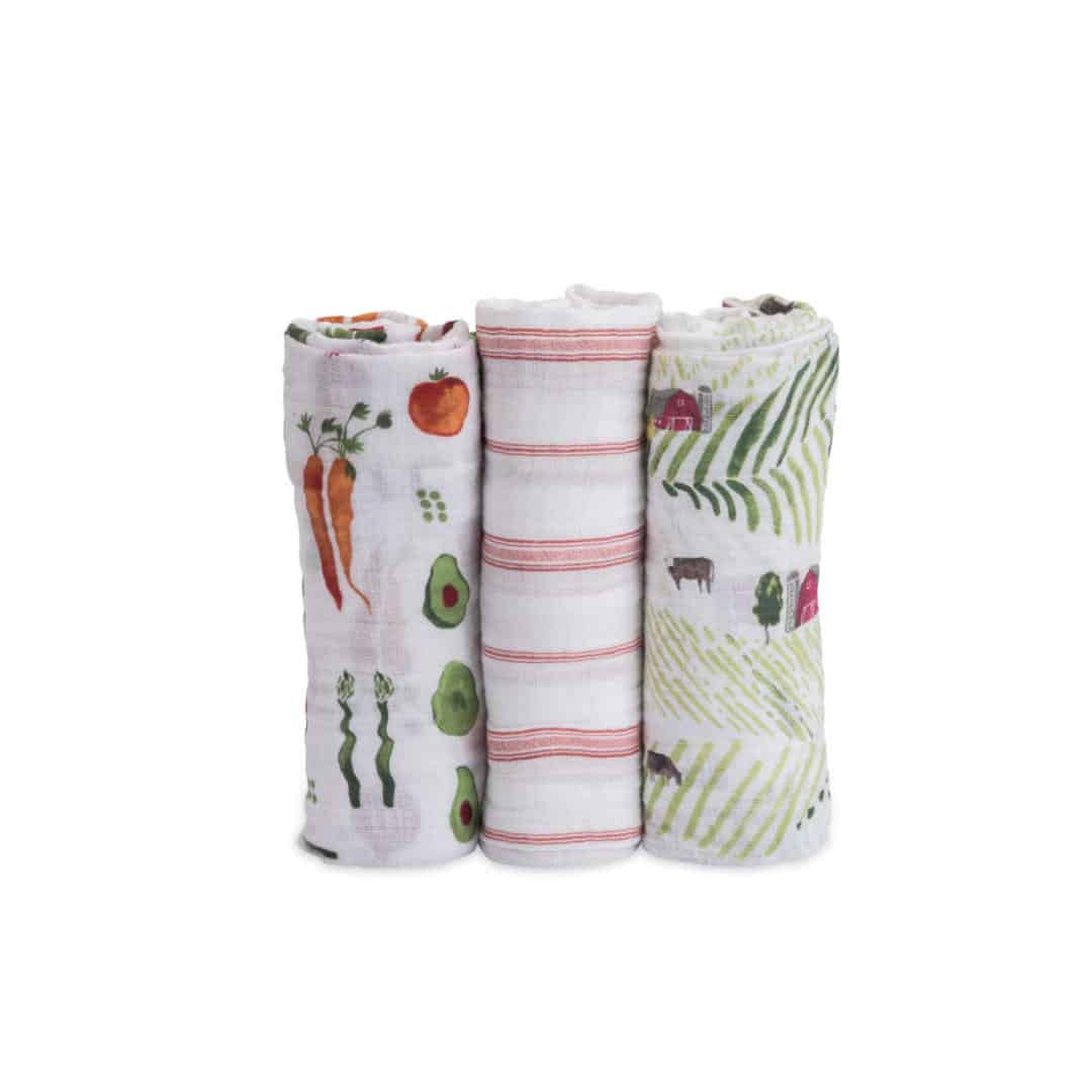 Cotton Muslin Swaddle 3 Pack - Farmer's Market