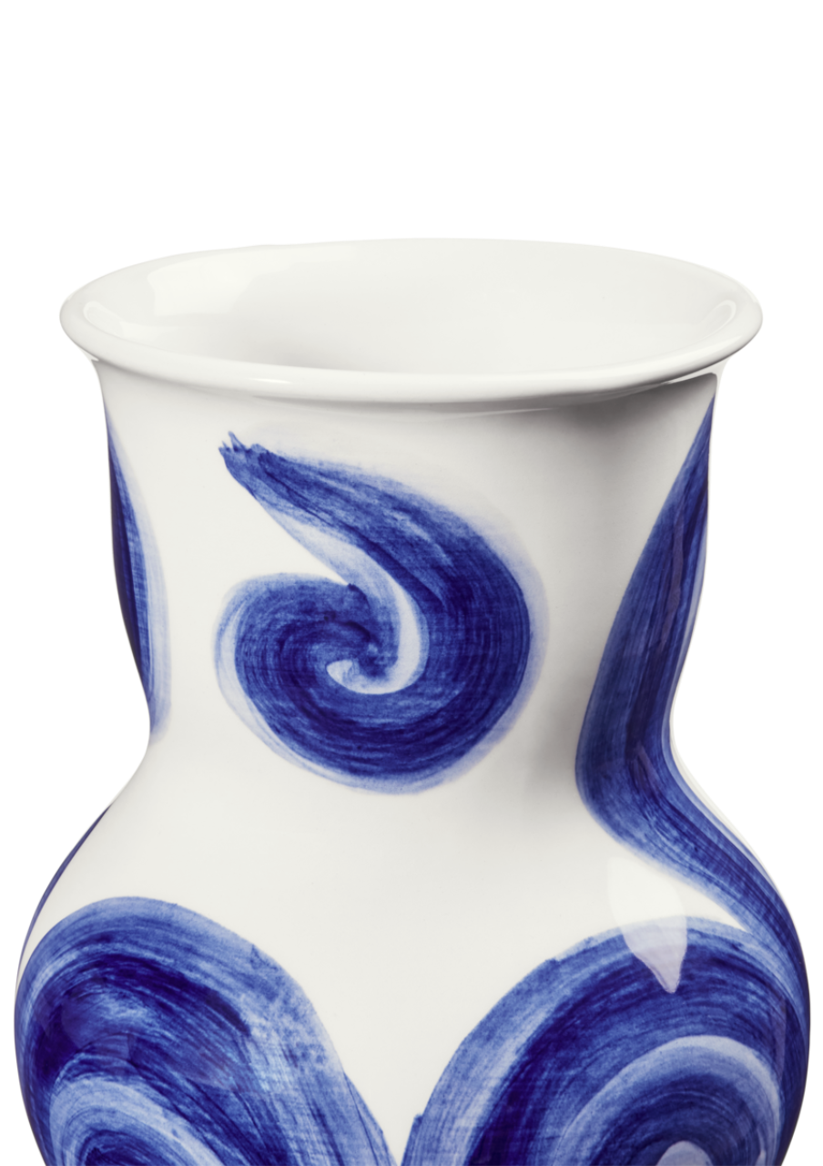Tulle Vase, 22.5cm, Blau