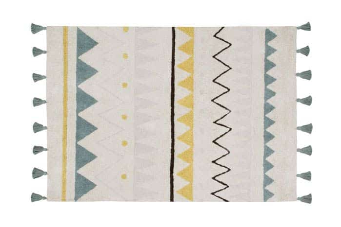 Rug Azteca Natural-Vintage Blue - L Rug Azteca Natural-Vintage Blue - L