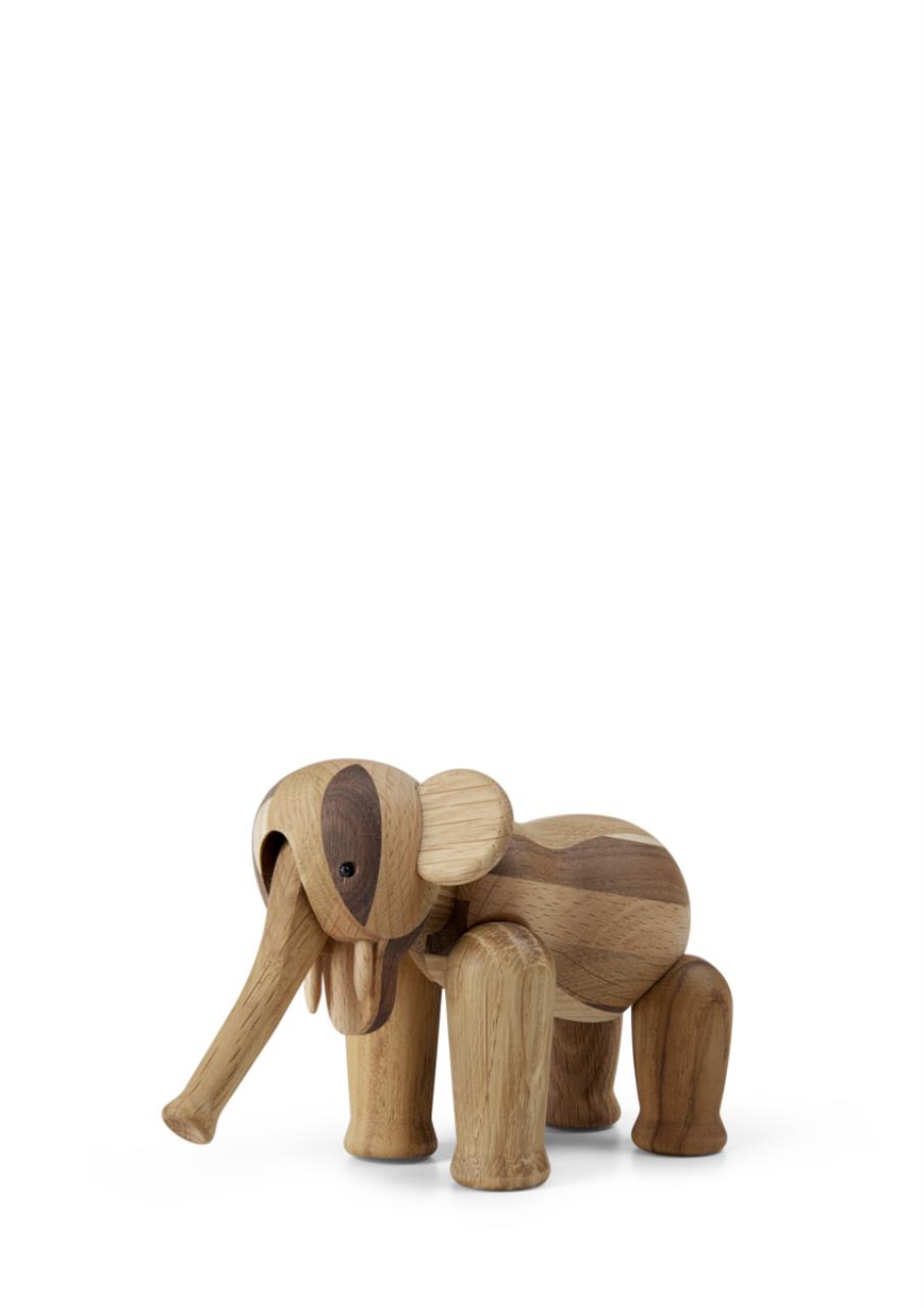 Elefant Reworked Anniversary mini, 9.5cm, gemischtes Holz