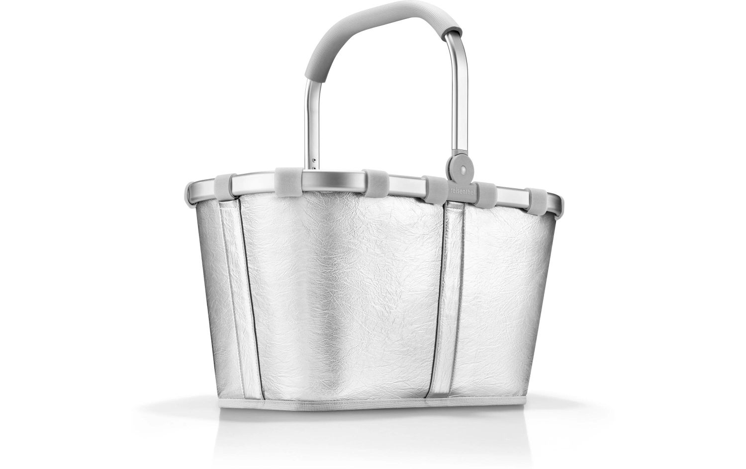 Tasche, Korbgepäck, Tragetasche, Silber, Metallic