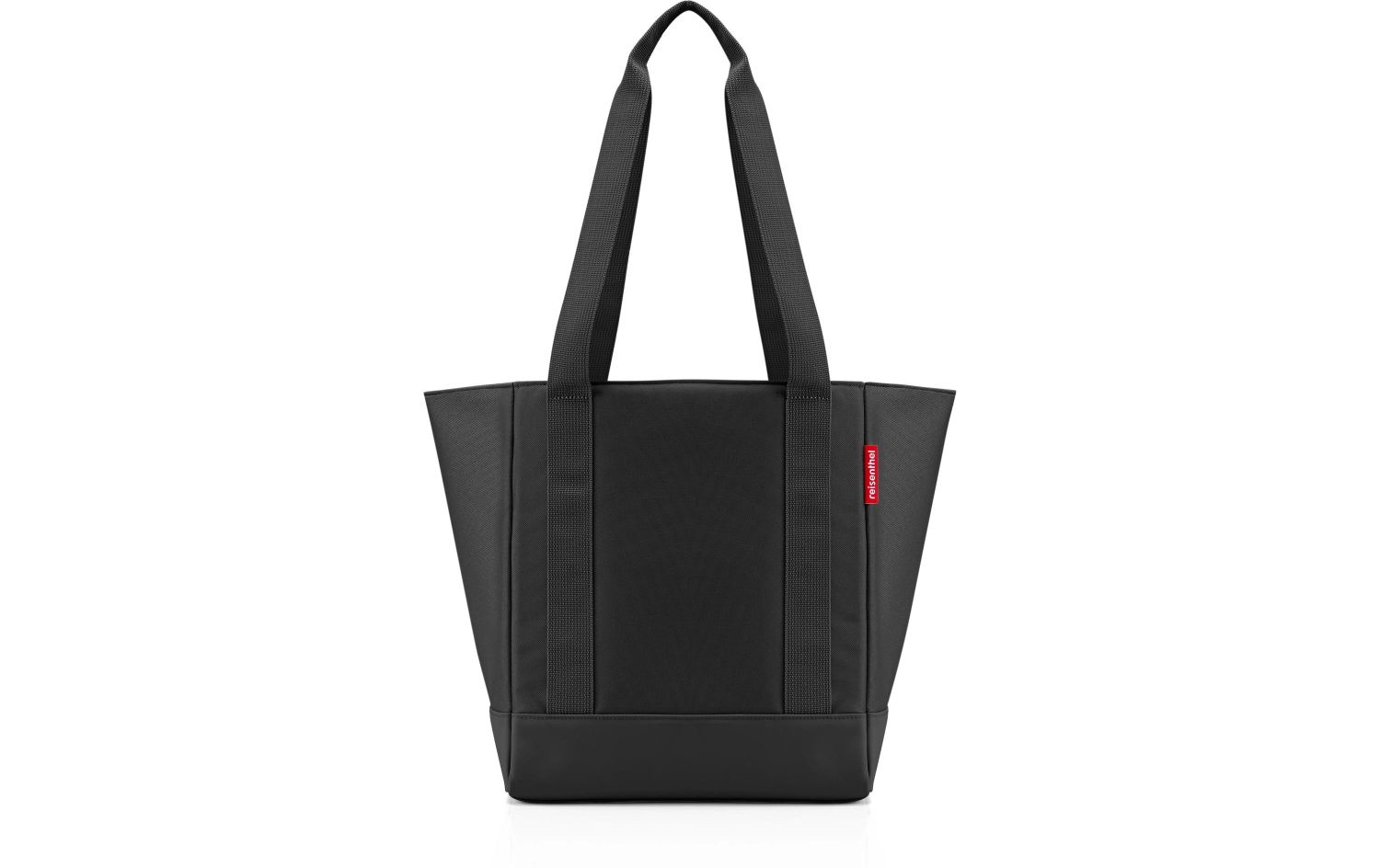 Tote, Schwarz, Canvas, Doppelriemen, Roter Tag