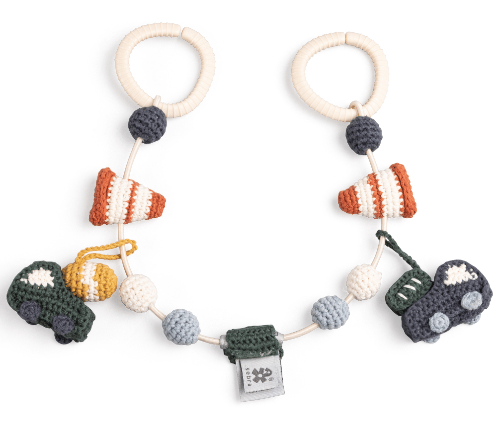 Häkel-Kinderwagenkette, Busy Builders Häkel-Kinderwagenkette, Busy Builders