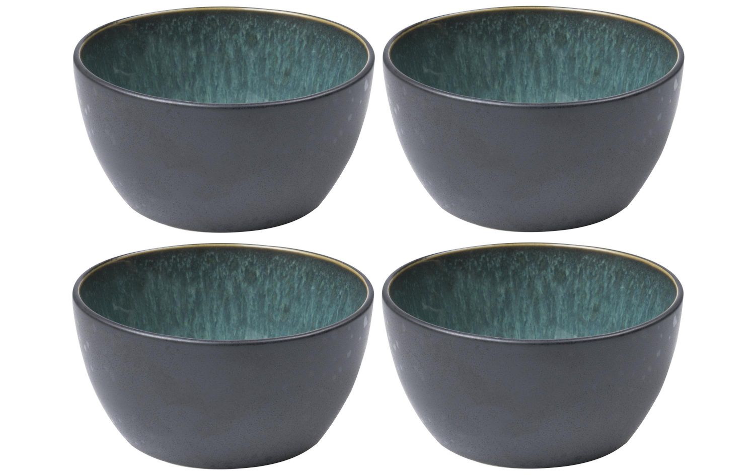 Schale, Teller-Set, Keramik, Grün, 4er-Set