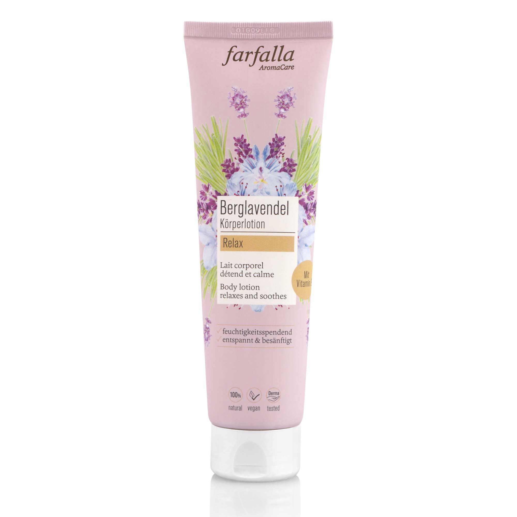 farfalla Berglavendel Relax, Schön entspannt Körperlotion, 150ml