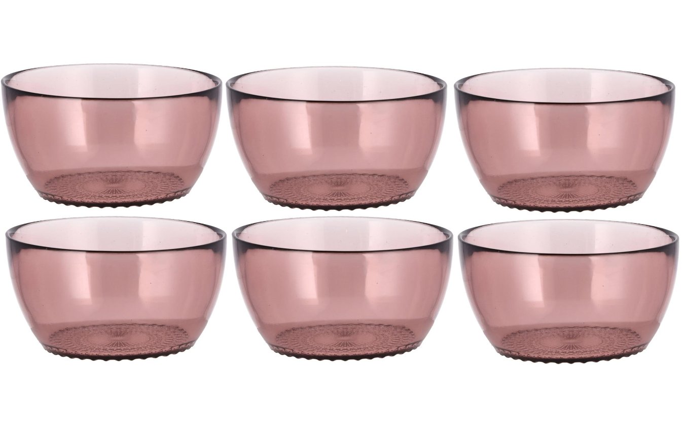 Glas, Schale, Roséglas, 5er-Set, rund