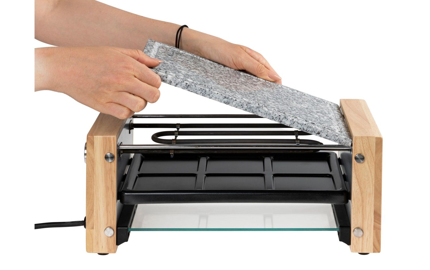 FURBER Raclette-Grill 6P Holz/Stein