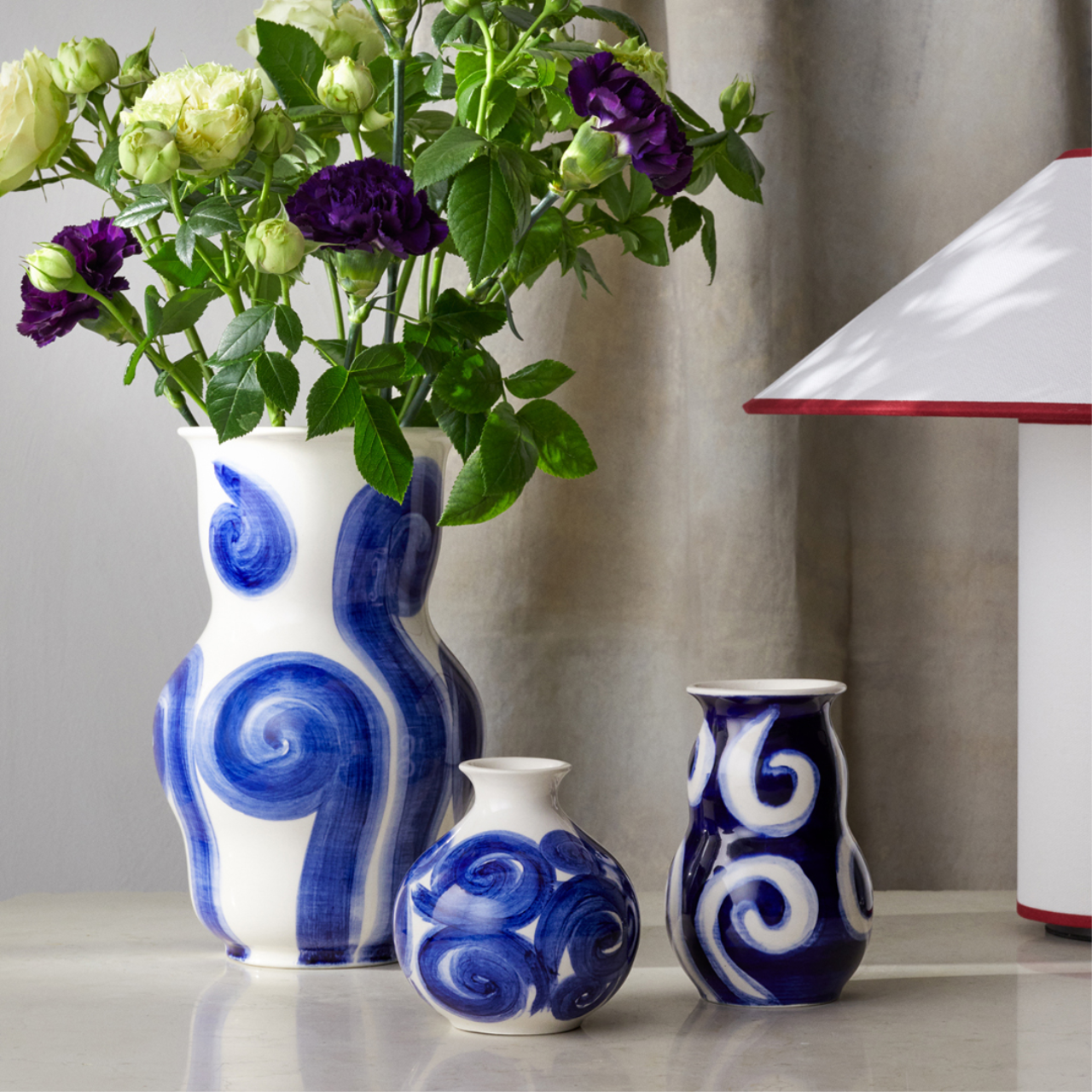 Tulle Vase, 10.5cm, Blau