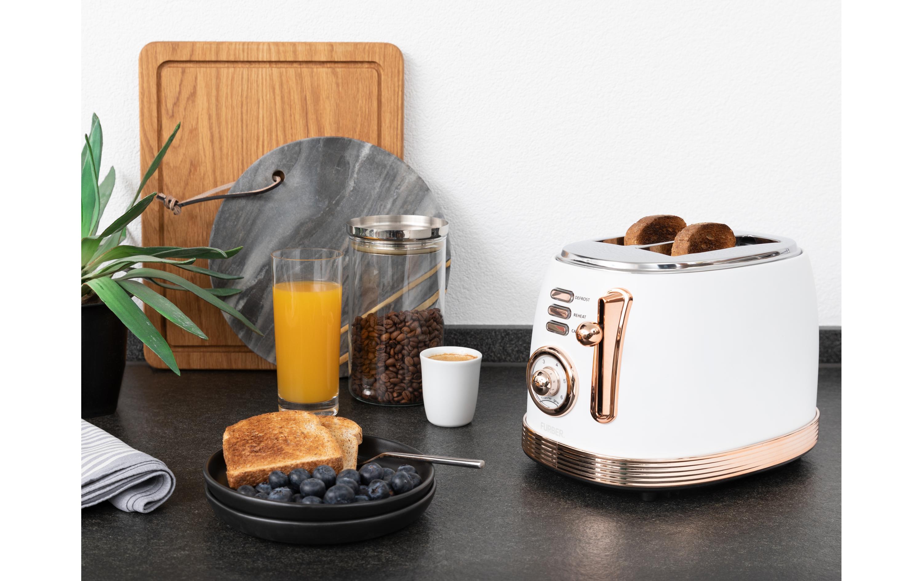 FURBER Retro Toaster Weiss