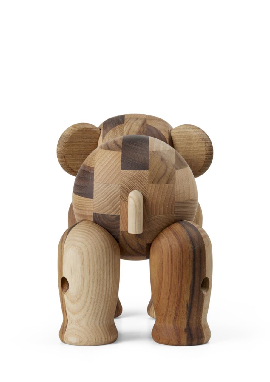 Elefant Reworked Anniversary gross, 21cm, gemischtes Holz