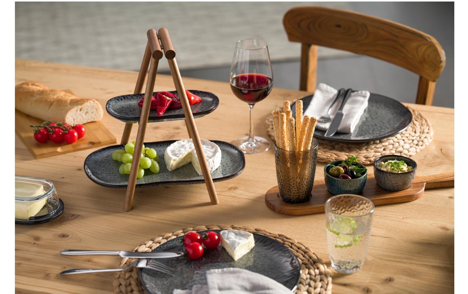 Leonardo Butterdose Matera grau Utensil für die Küche, Zangen, Brot, Essen, Messer