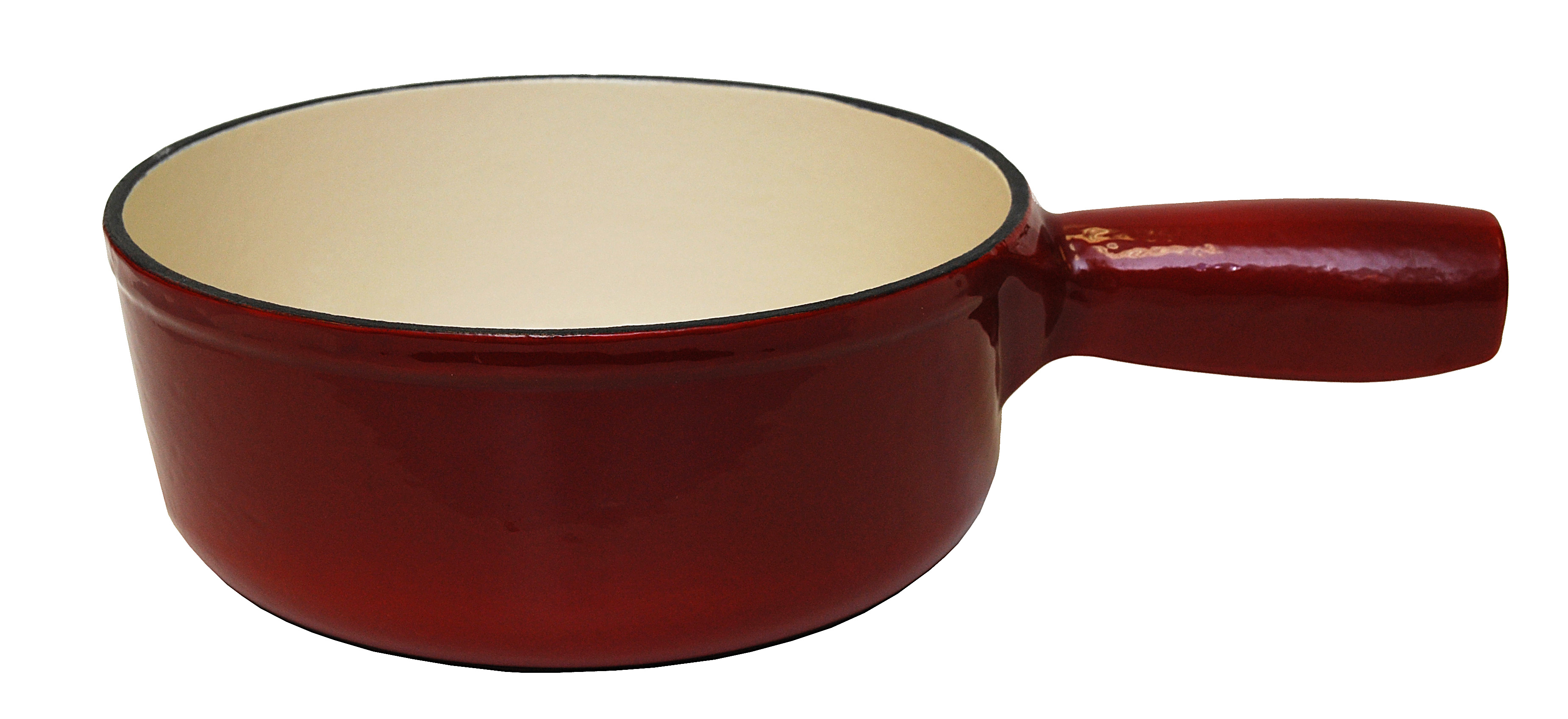 Caquelon Gusseisen rot/weiss Ø  19 cm 1.3 Lt.