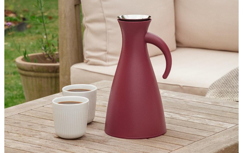 Karaffe, Kaffeekanne, Rot, Keramik, Outdoor-Set