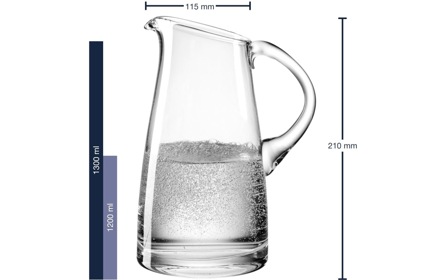 Leonardo Krug Liquid 1.2 Liter Kanne, Wasserkrug, Tasse