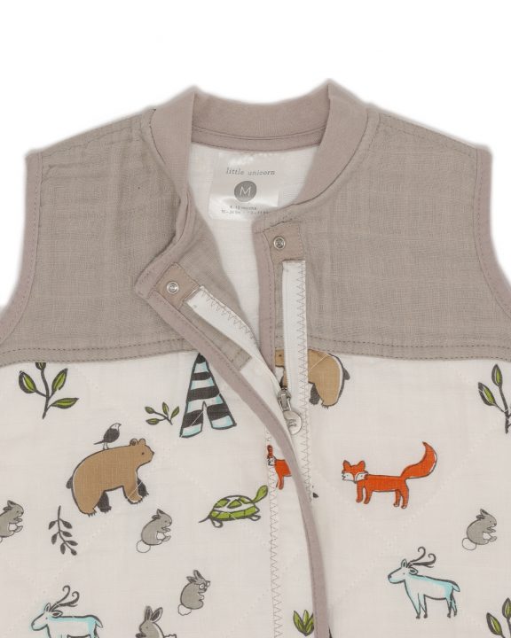 Cotton Muslin Quilted Sleep Bag Gr. S - Forest Friends Cotton Muslin Quilted Sleep Bag Gr. S - Forest Friends