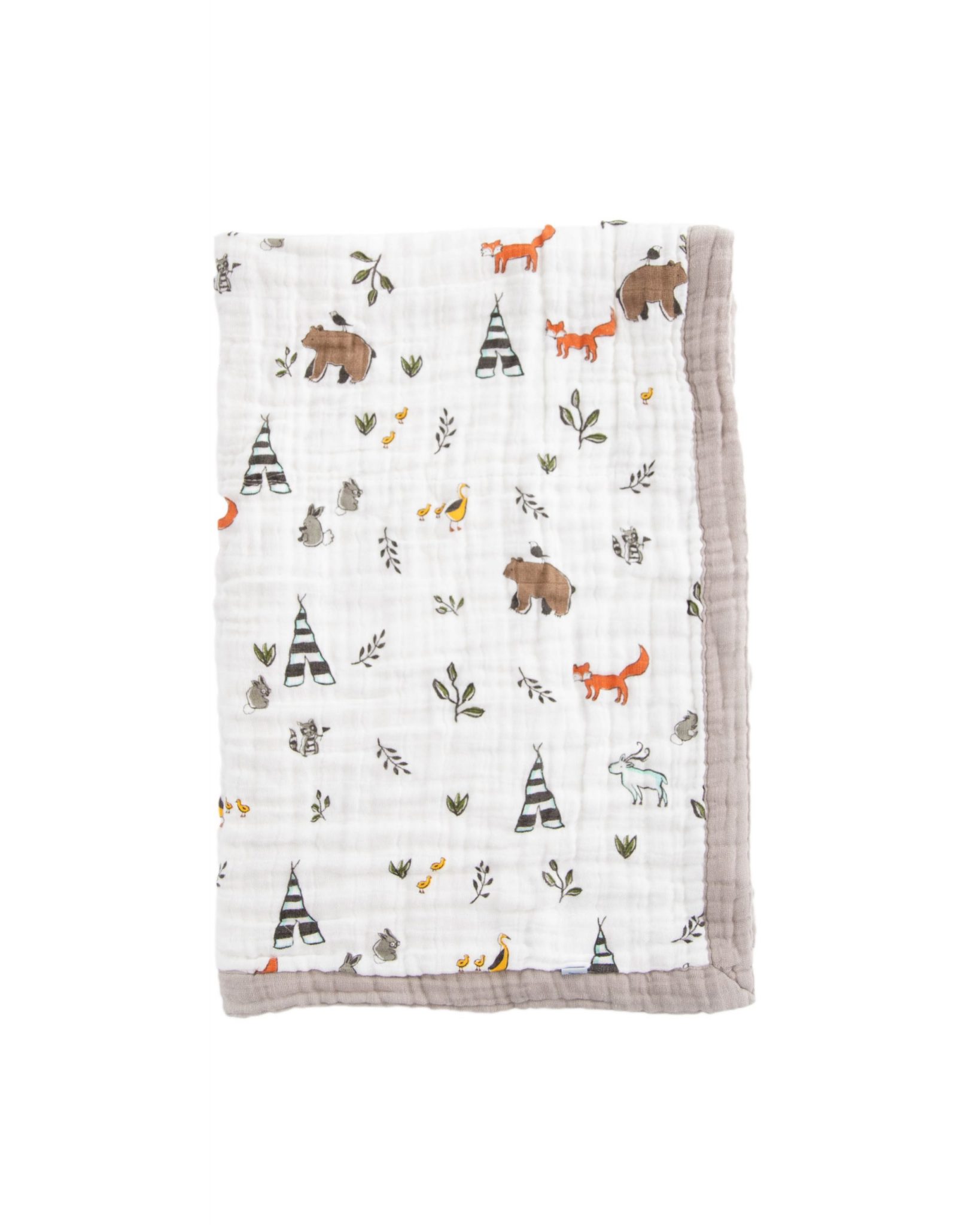 Cotton Muslin Baby Blanket - Forest Friends
