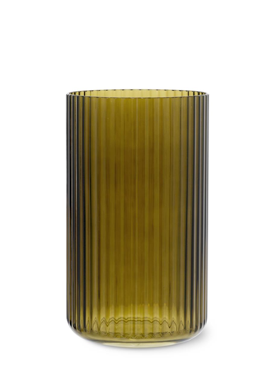 Lyngby Vase, 25cm, Olivgrün
