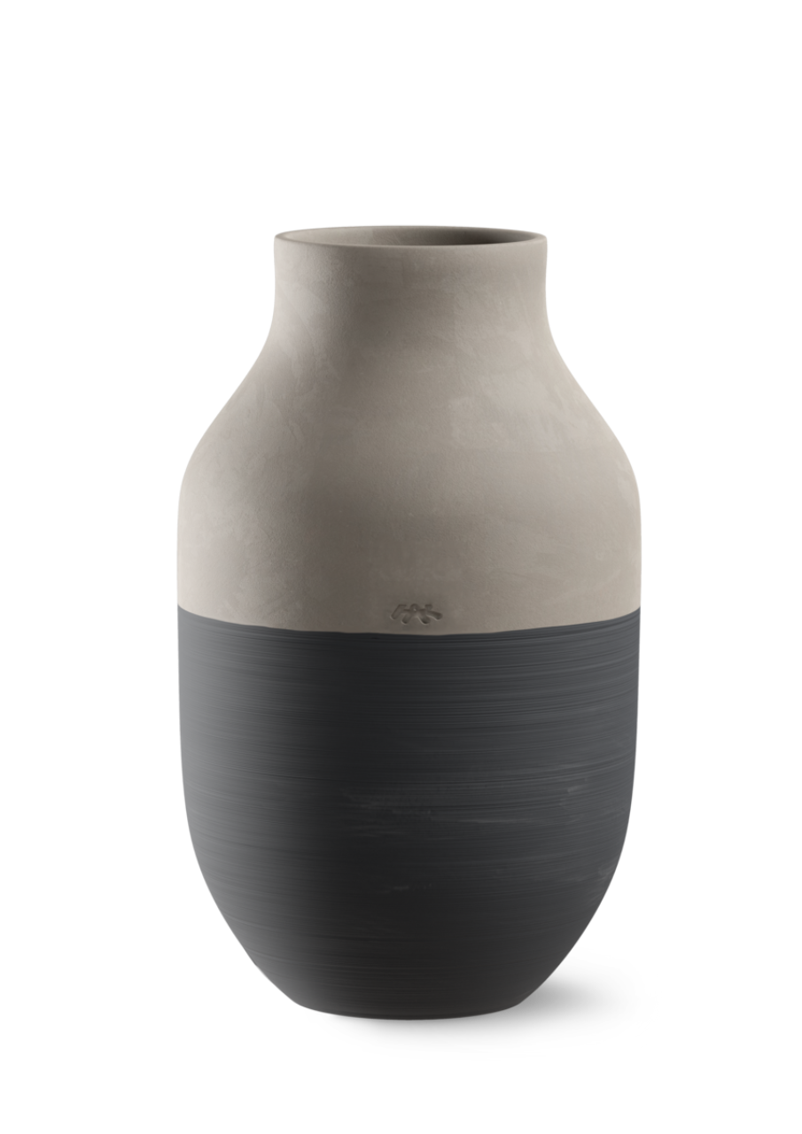 Omaggio Circulare Vase, 31cm, Anthrazit Grau