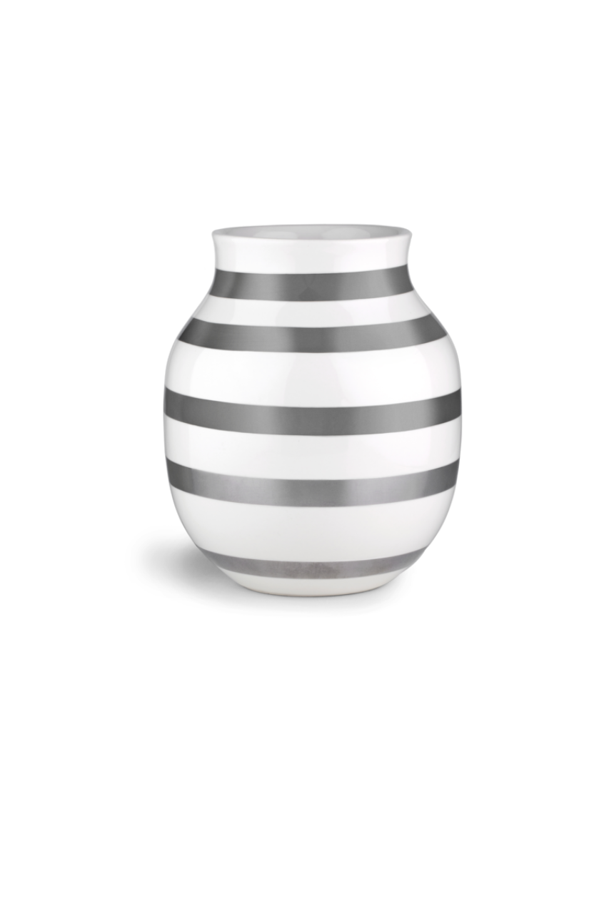 Omaggio Vase, 20cm, Silber