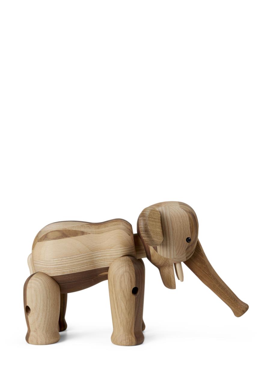 Elefant Reworked Anniversary gross, 21cm, gemischtes Holz