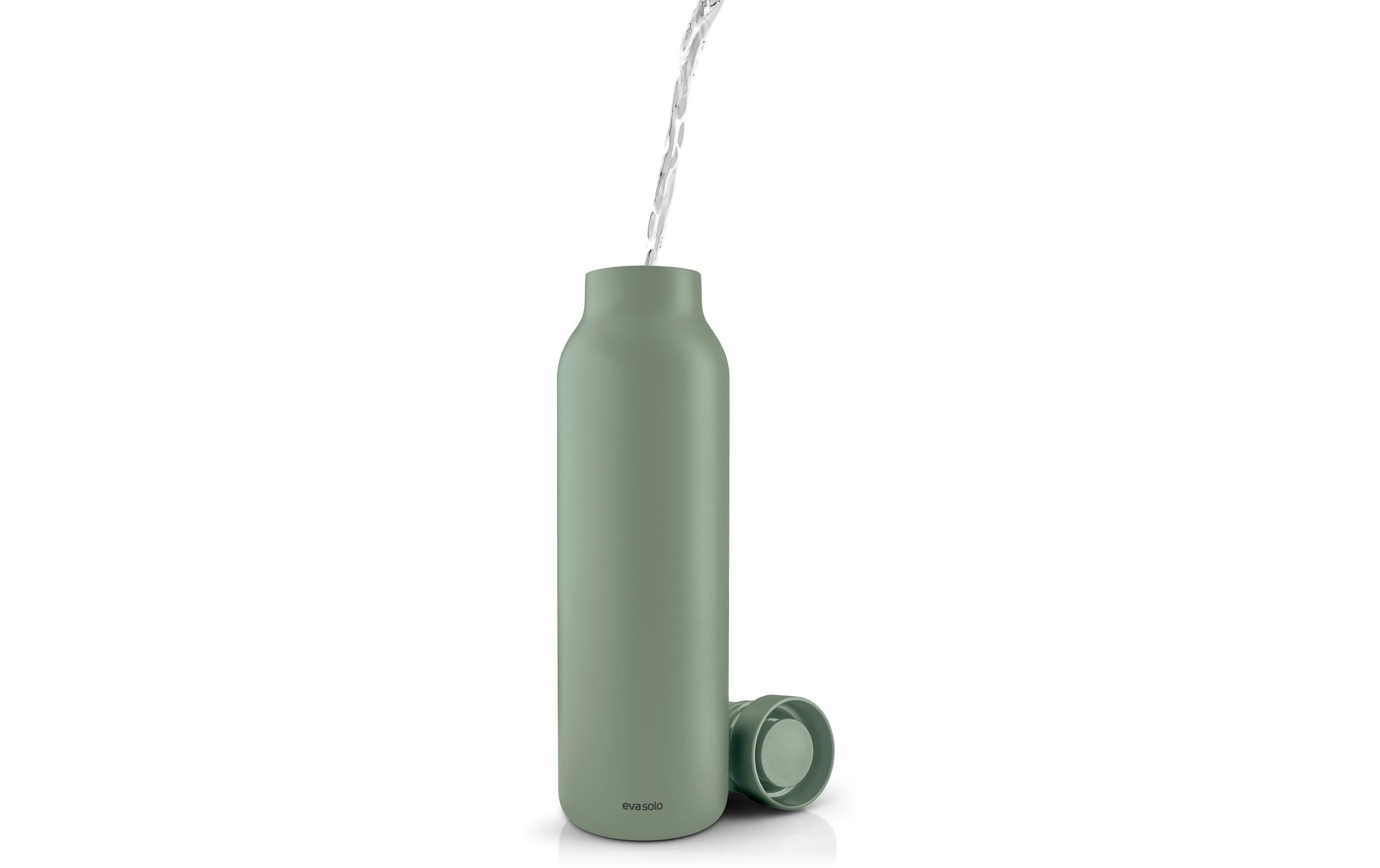 wasserflasche, flasche, grün, kunststoff?, matte oberfläche