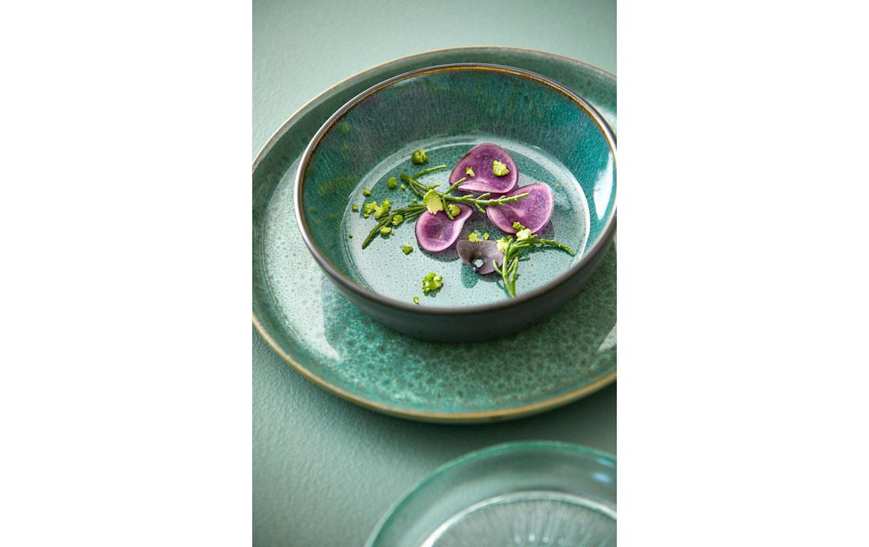  keramisch,  Schale,  lila blüten,  garnitur,  tischsetzen