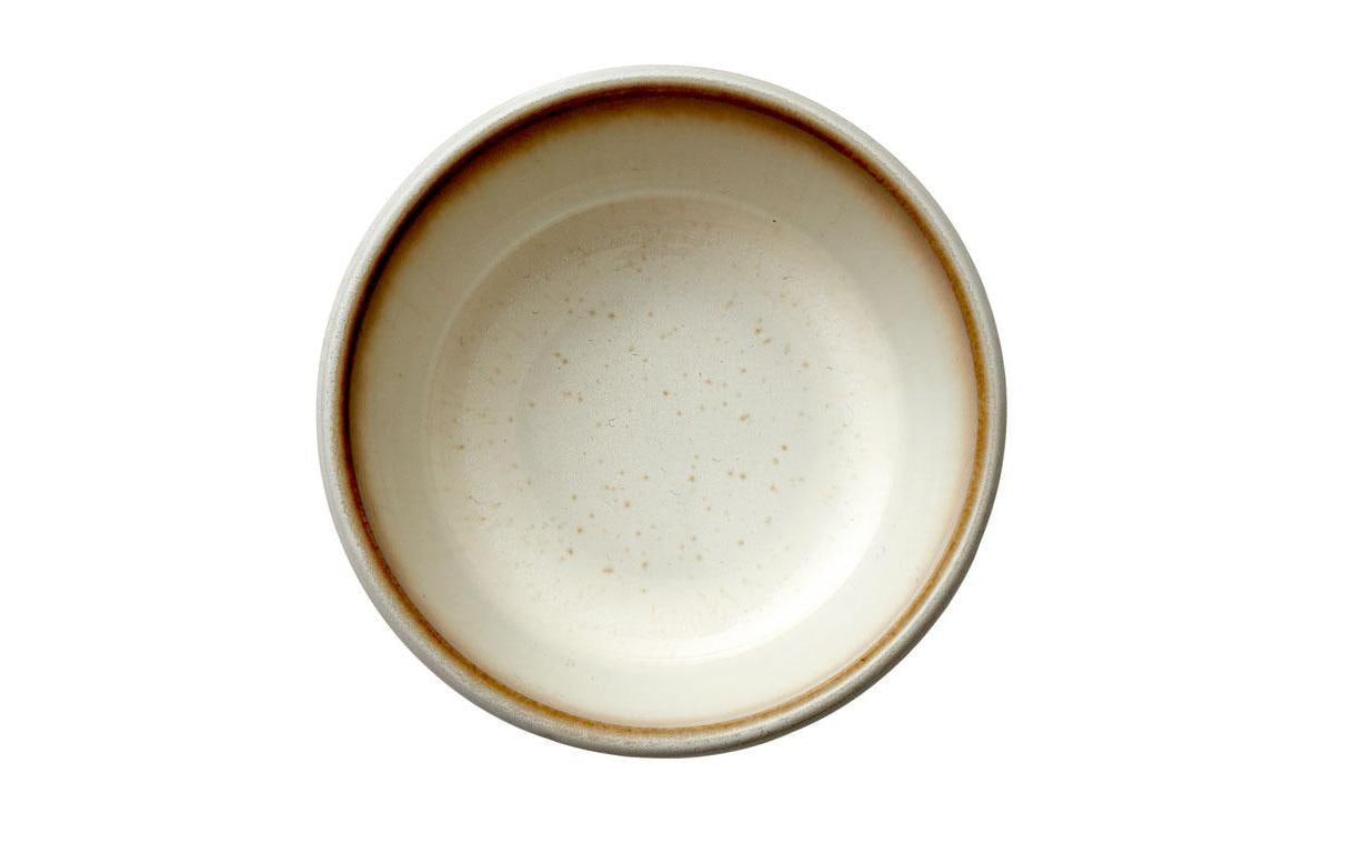  ceramic bowl,  beiges Finish,  speckled,  runde Schüssel,  flache Schale
