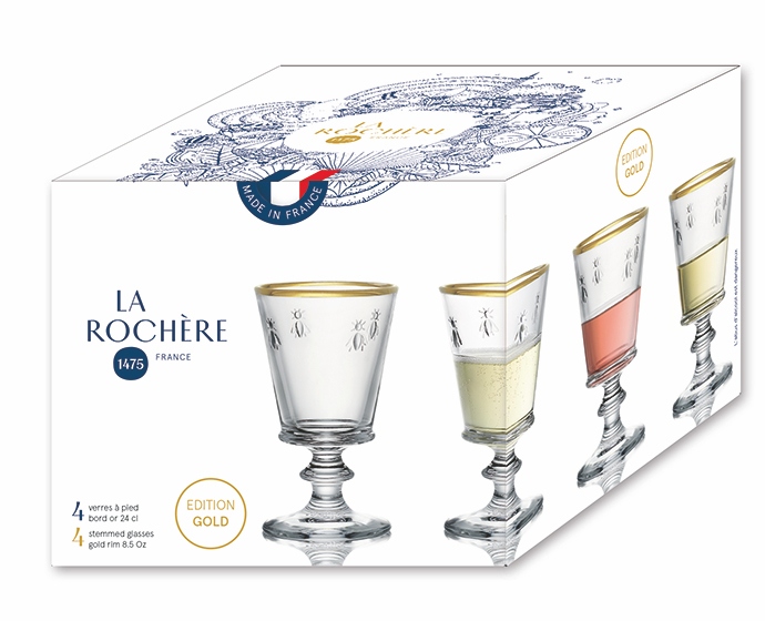 ABEILLE GOLD Trinkglas 24 cl 4er-Set