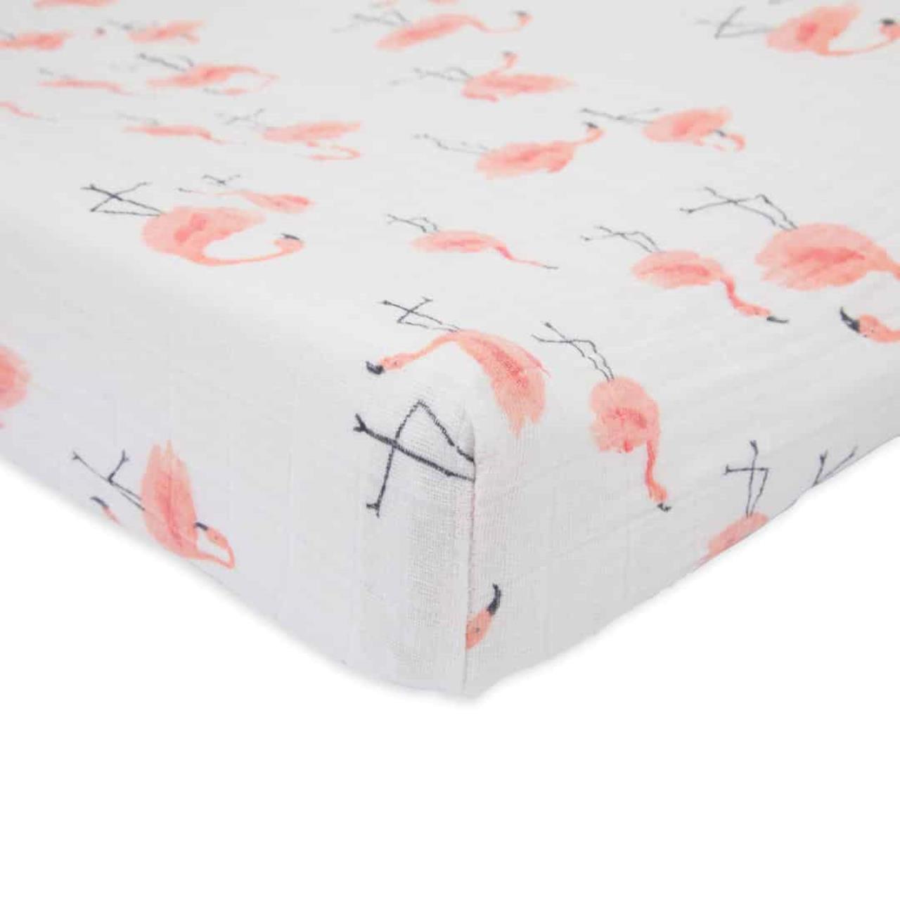 Baumwoll-Muslin Überzug für Wickelunterlage Pink Ladies