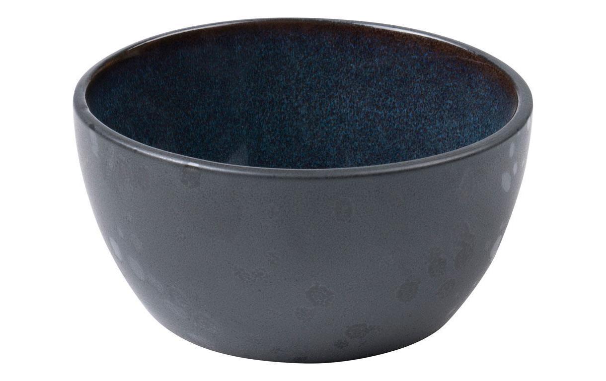 Schüssel, Porzellan, Grau, Innen blau glazed, Kaffee- oder Superschüssel